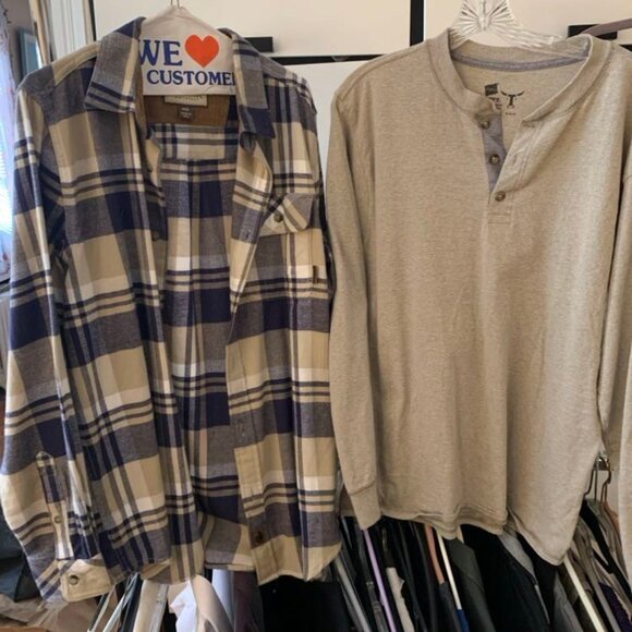 Mens Long Sleeve Shirts Size Medium - Picture 1 of 3